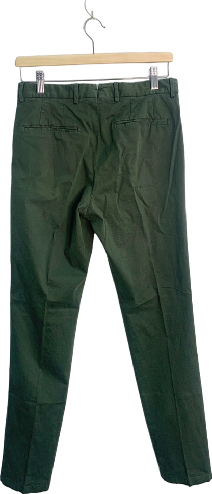 Suitsupply Green Porto Novo Slim Leg Straight Chinos Stretch Cottons EU 44 W28