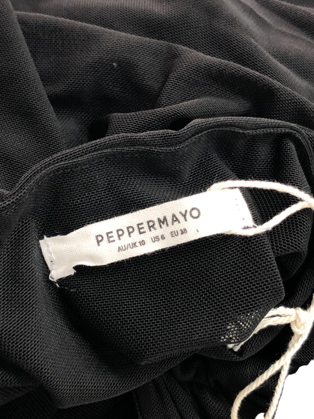 Pepper Mayo Black Kyria Frill Mini Dress UK 10