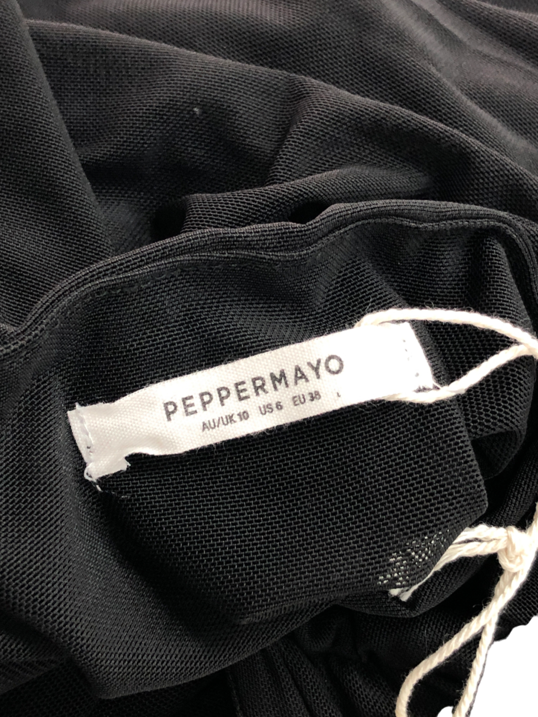 Pepper Mayo Black Kyria Frill Mini Dress UK 10