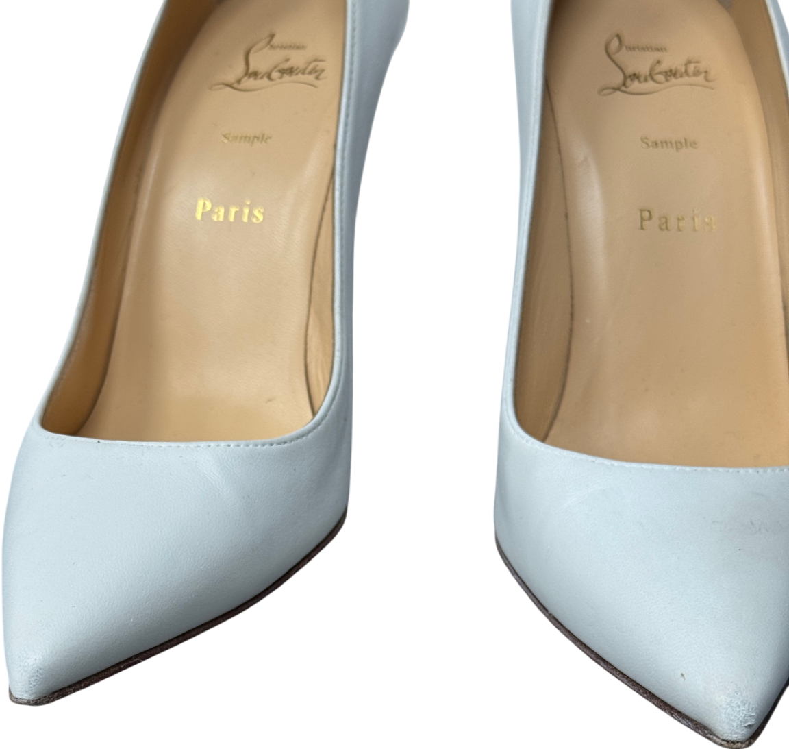 Christian Louboutin White Kate 100 Mm Pumps - Lamb Nappa Leather Shoes - Bianco UK 8 EU 41 👠