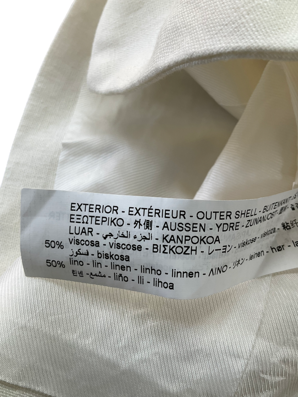 ZARA White Linen Blend Waistcoat UK XS