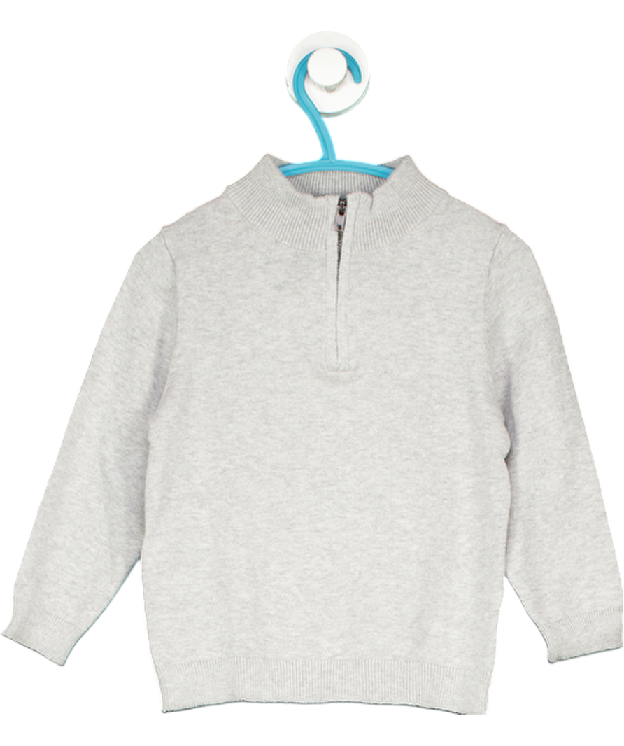 MANGO Grey Cotton Quater Zip 18-24 Months
