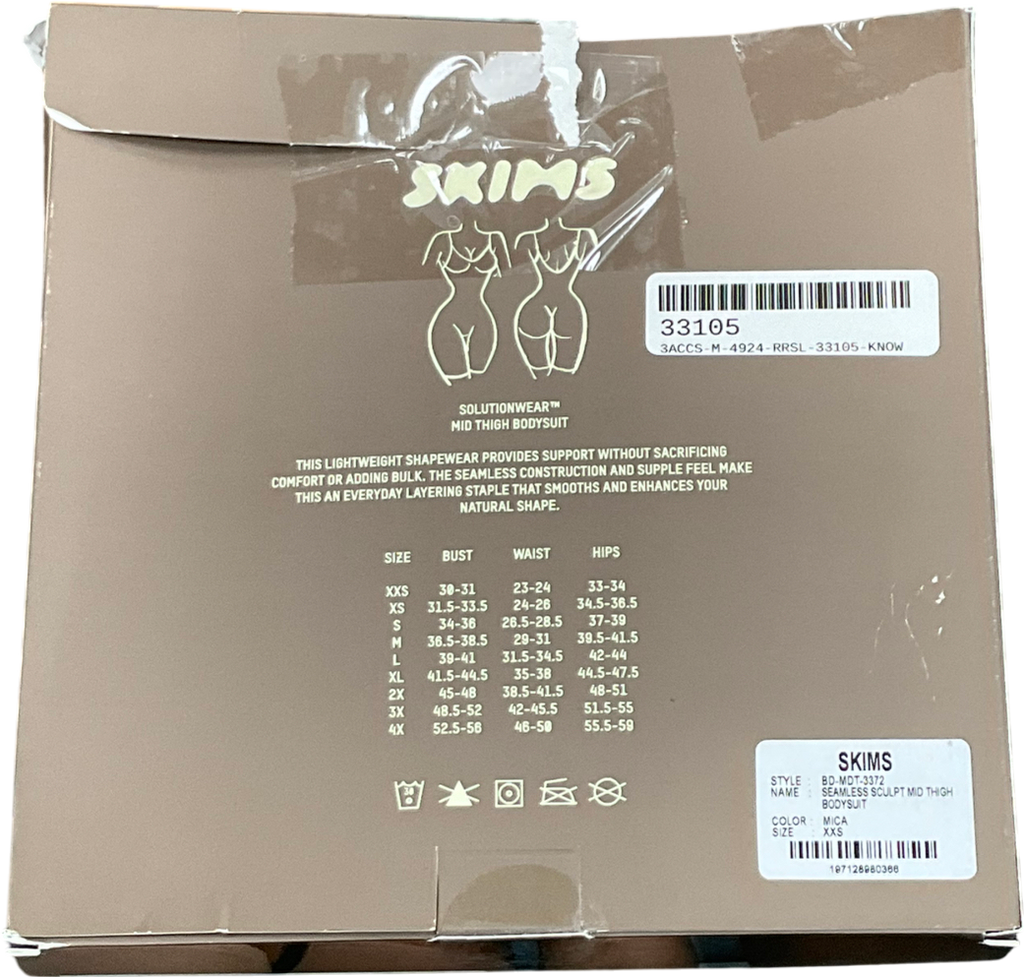 SKIMS Seamless Sculpt Mid Thigh Bodysuit In Mica UK XXS