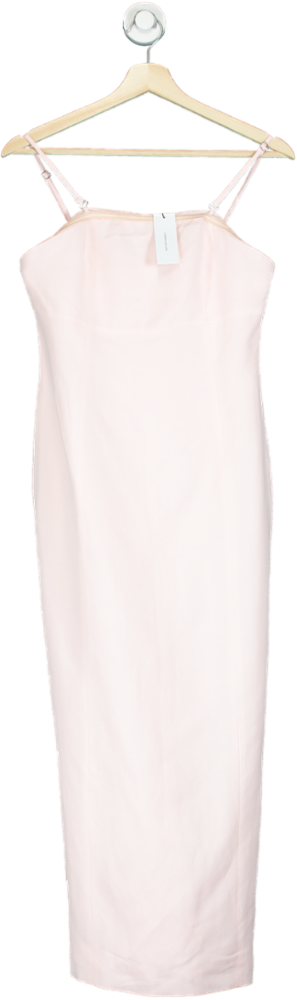 Karen Millen Blush Fluid Tailored Caped Maxi Dress UK 8