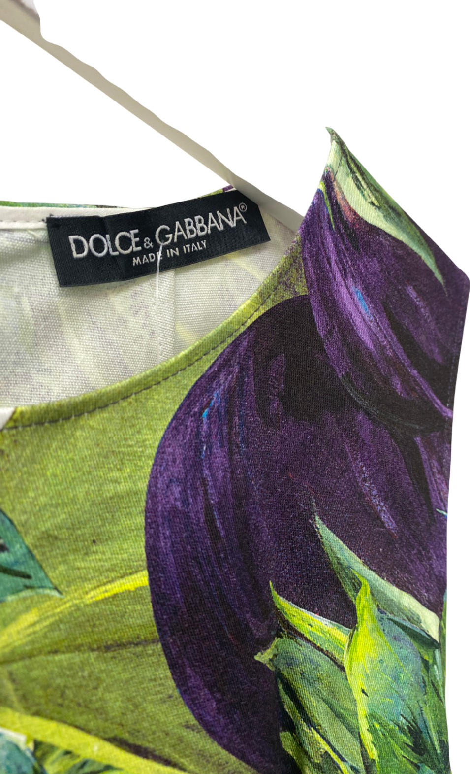 Dolce & Gabbana Aubergine Print Mini Dress UK 10