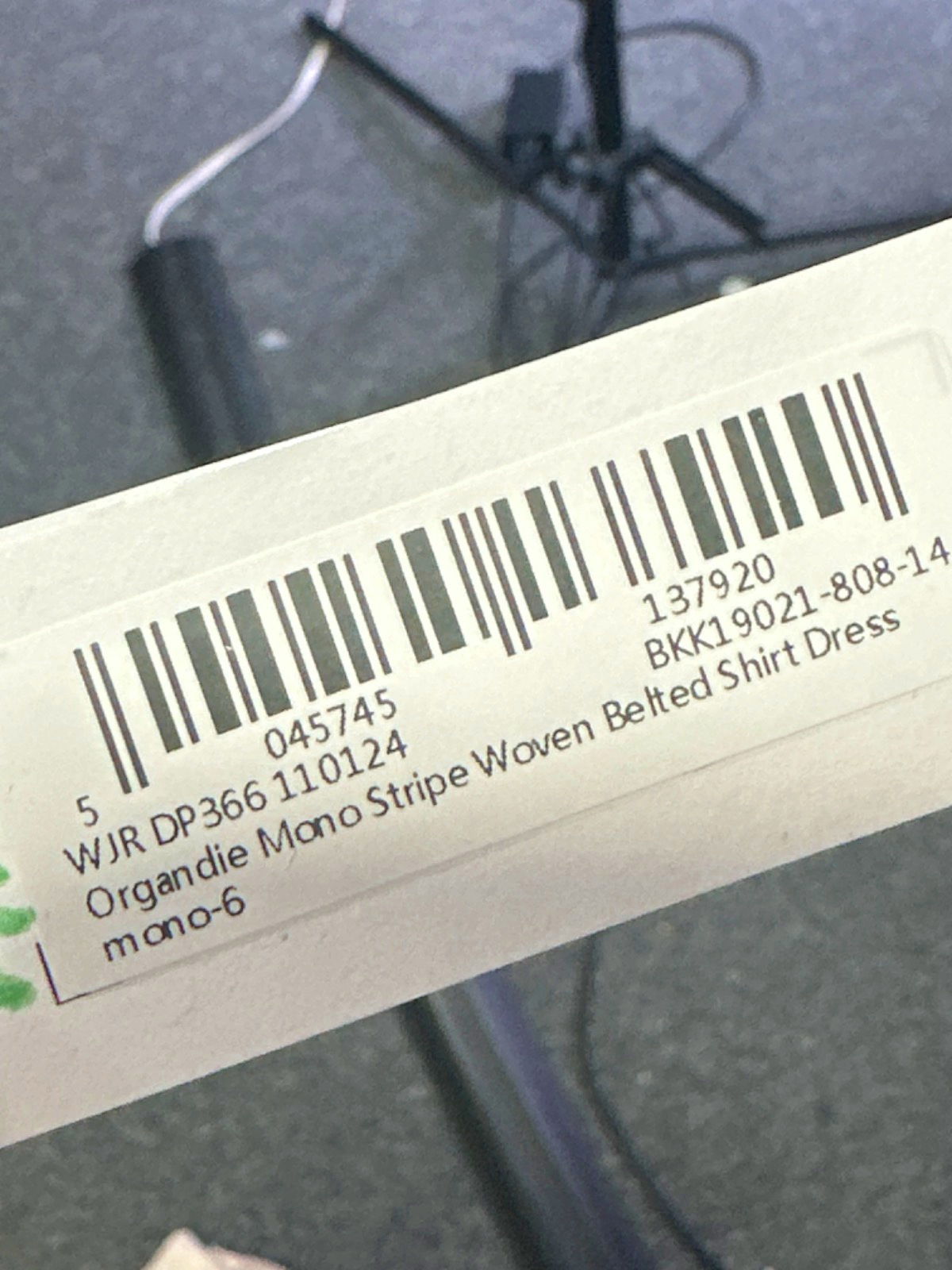 Karen Millen Beige Organdie Mono Stripe Woven Belted Shirt Dress UK 6