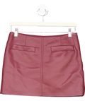 The Couture Club Red Faux Leather Skirt UK 6