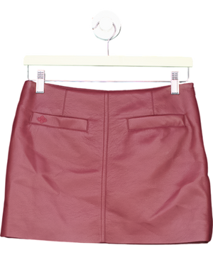 The Couture Club Red Faux Leather Skirt UK 6