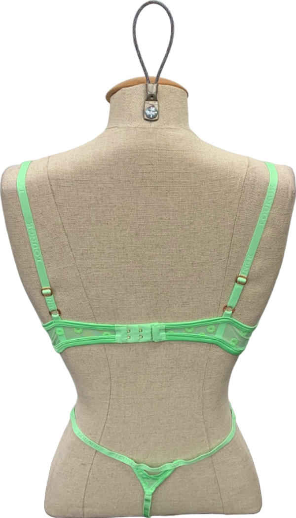 Lounge Green Maisie Bra and Thong Set UK S