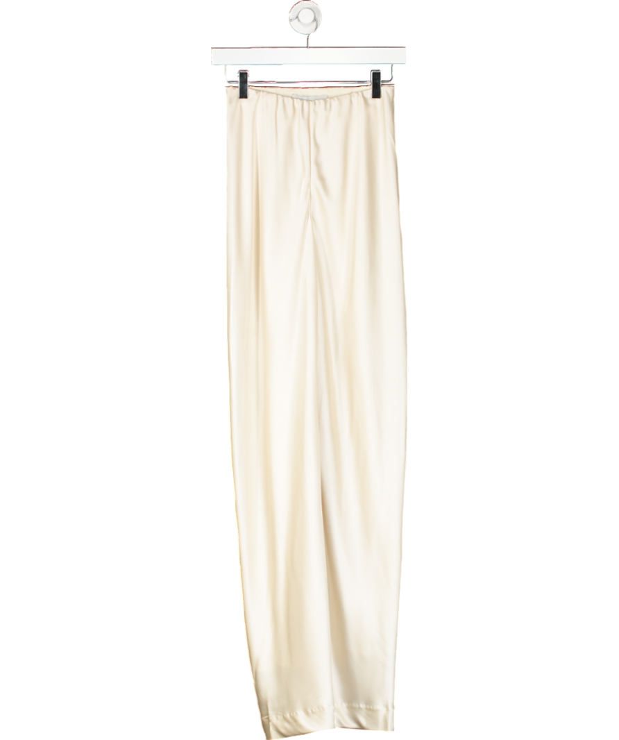 Sinead Keary Cream The Sandra" - Satin Trousers UK 6