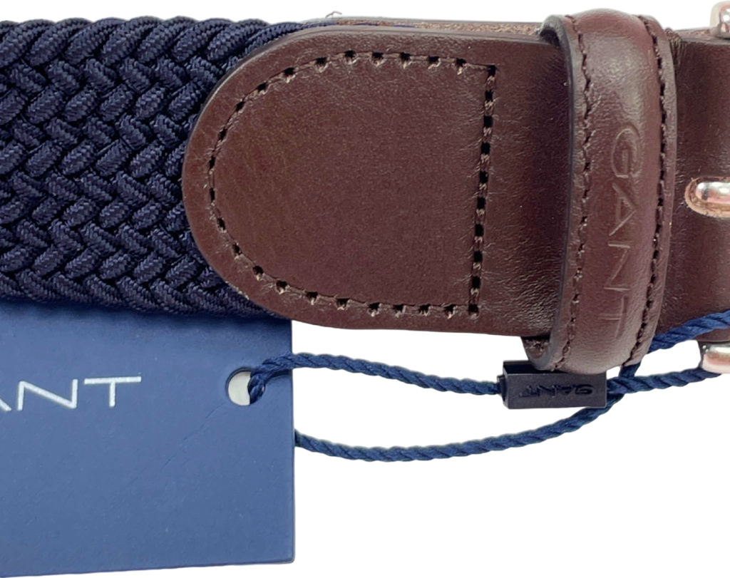 Gant Navy Blue Elastic Braid Belt W36