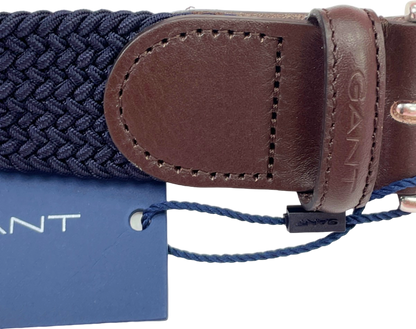 Gant Navy Blue Elastic Braid Belt W36