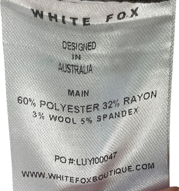 White Fox Brown All She Is Chocolate Wide Leg Trousers UK L