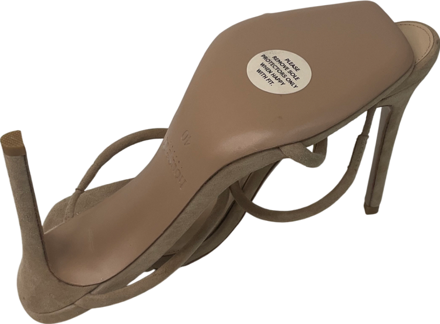 House of CB Nude Beige Suede Skinny Strap Sandal UK 7 EU 40 👠