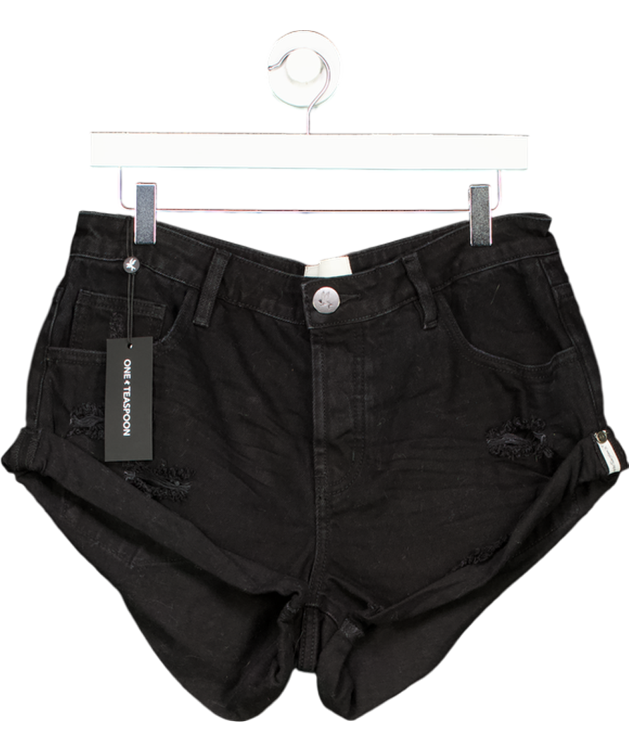 One Teaspoon Black Bandits Denim Shorts 100% Cotton W27