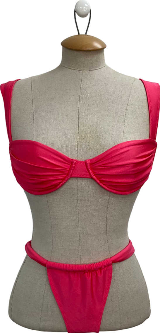 Imana Pink Iris Bikini With Balcony Top In Pitaya UK XS/S