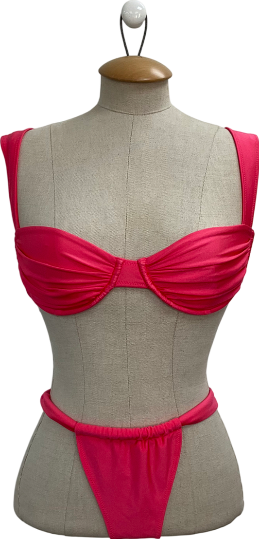 Imana Pink Iris Bikini With Balcony Top In Pitaya UK XS/S