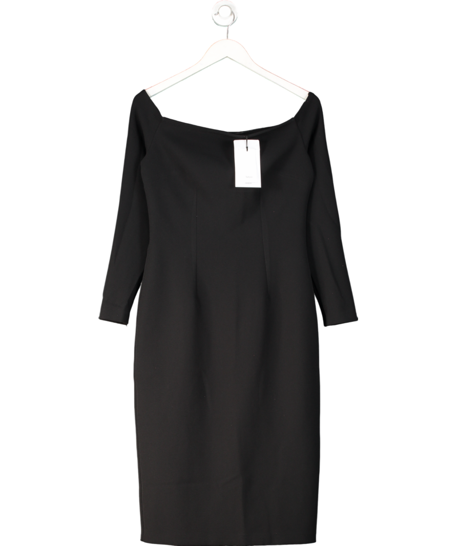 Safiyaa Black Starling Midi Dress UK 12