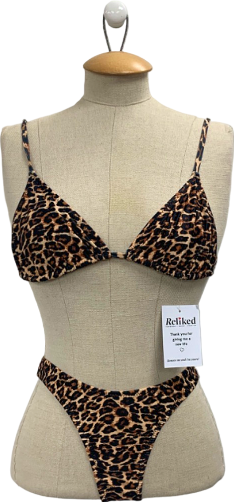 Loleia Leopard Print Bikini Set UK S/XS