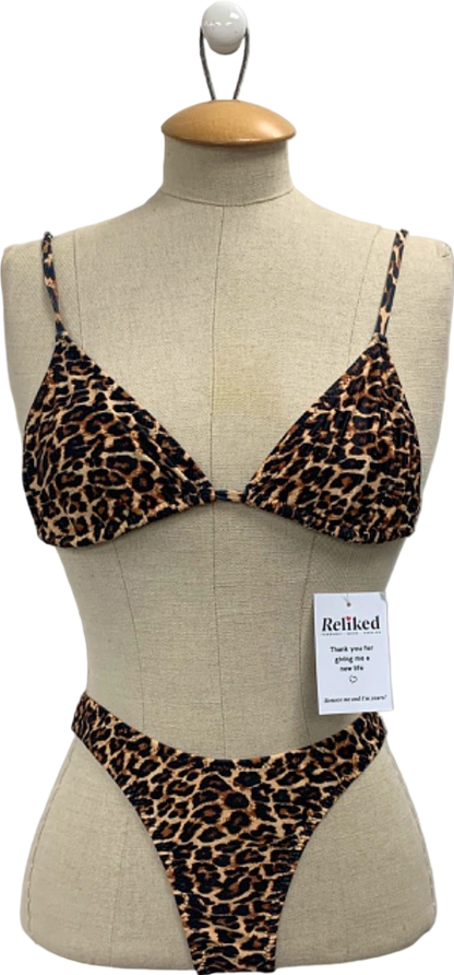 Loleia Leopard Print Bikini Set UK S/XS