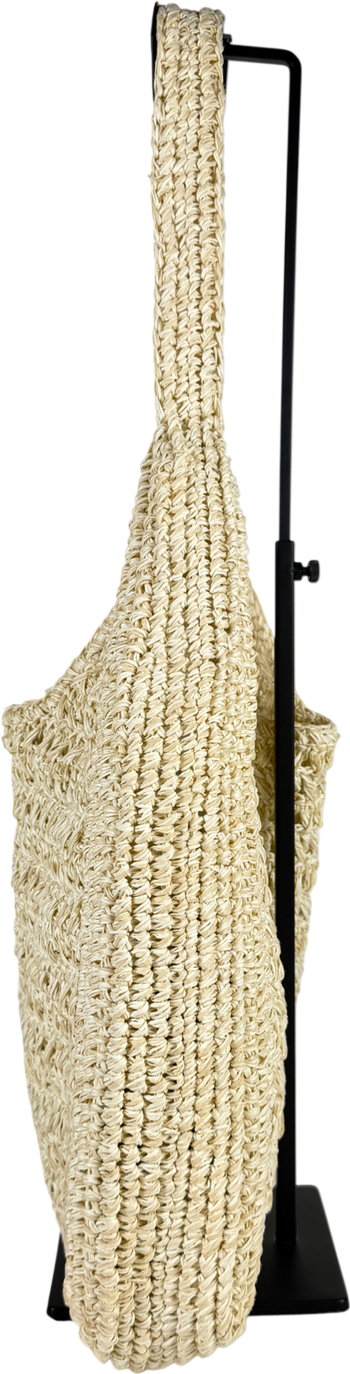 Talbots Cream Raffia Hobo Bag One Size