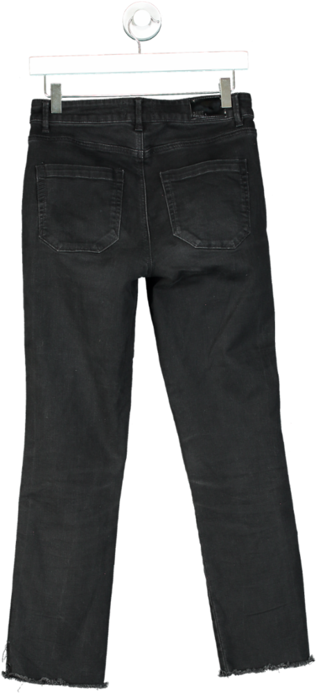 Paige Black Cindy Straight-Leg Jeans UK W27