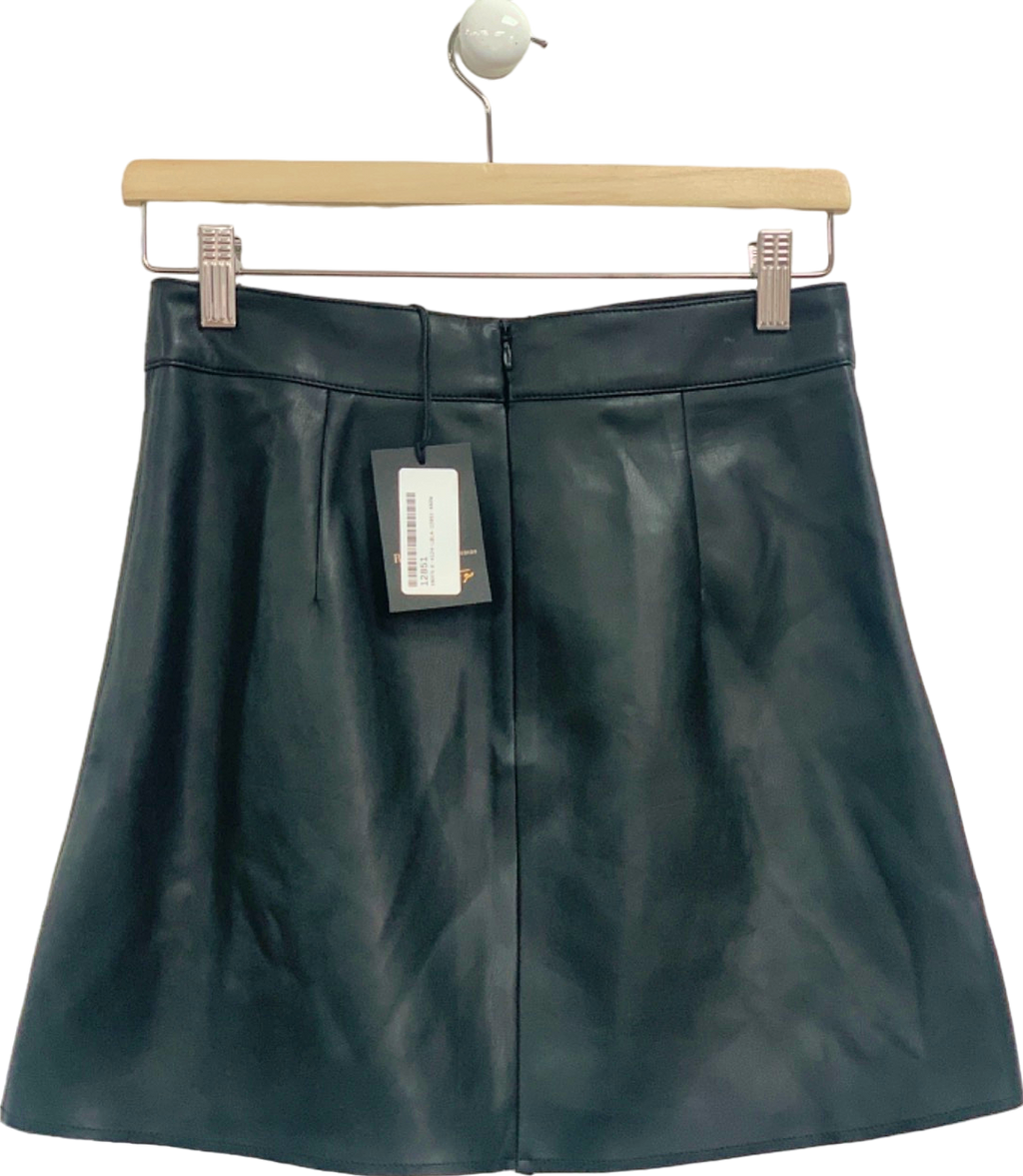 River Island Black Samantha Faiers Leather Skirt UK 6