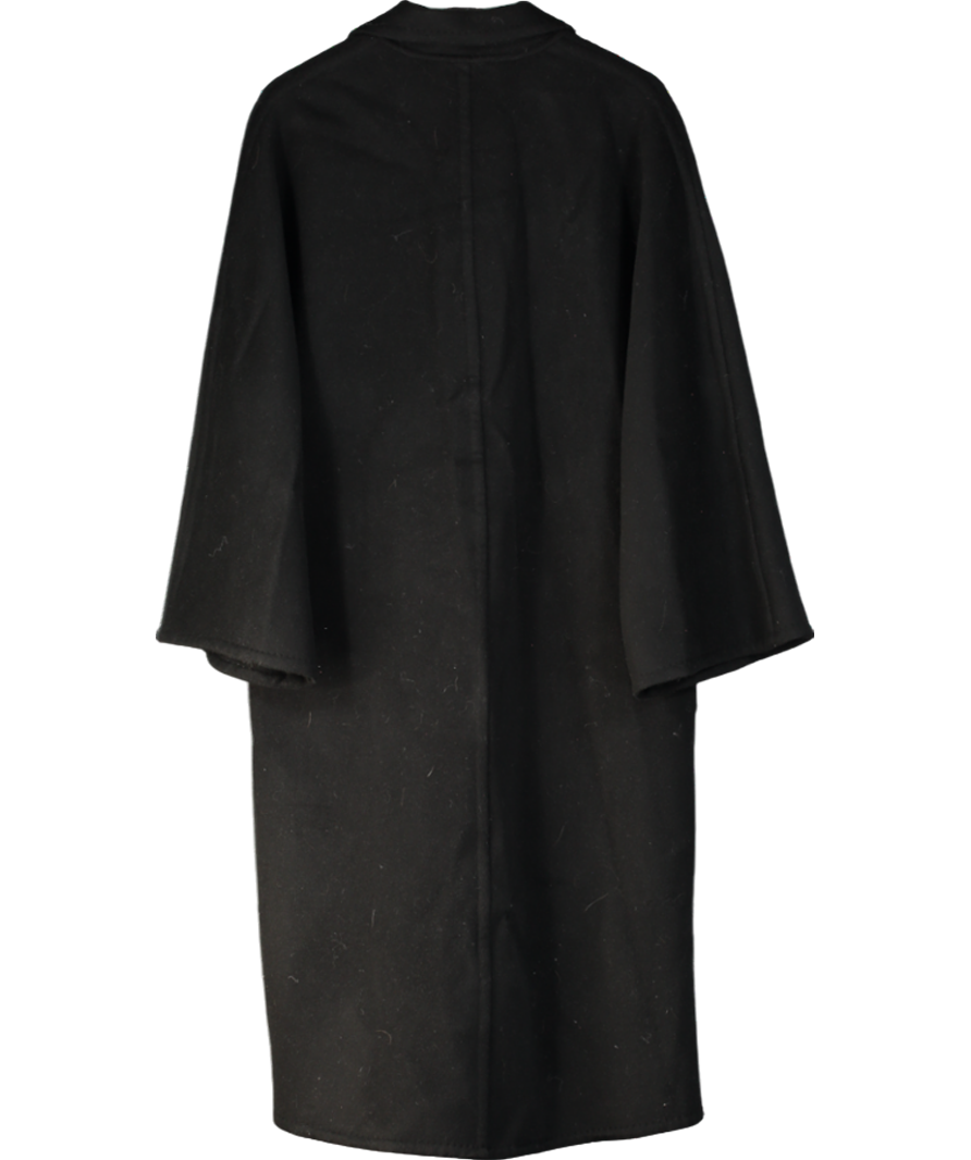 liviana conti Black 100% Wool Single Breasted Coat UK 12