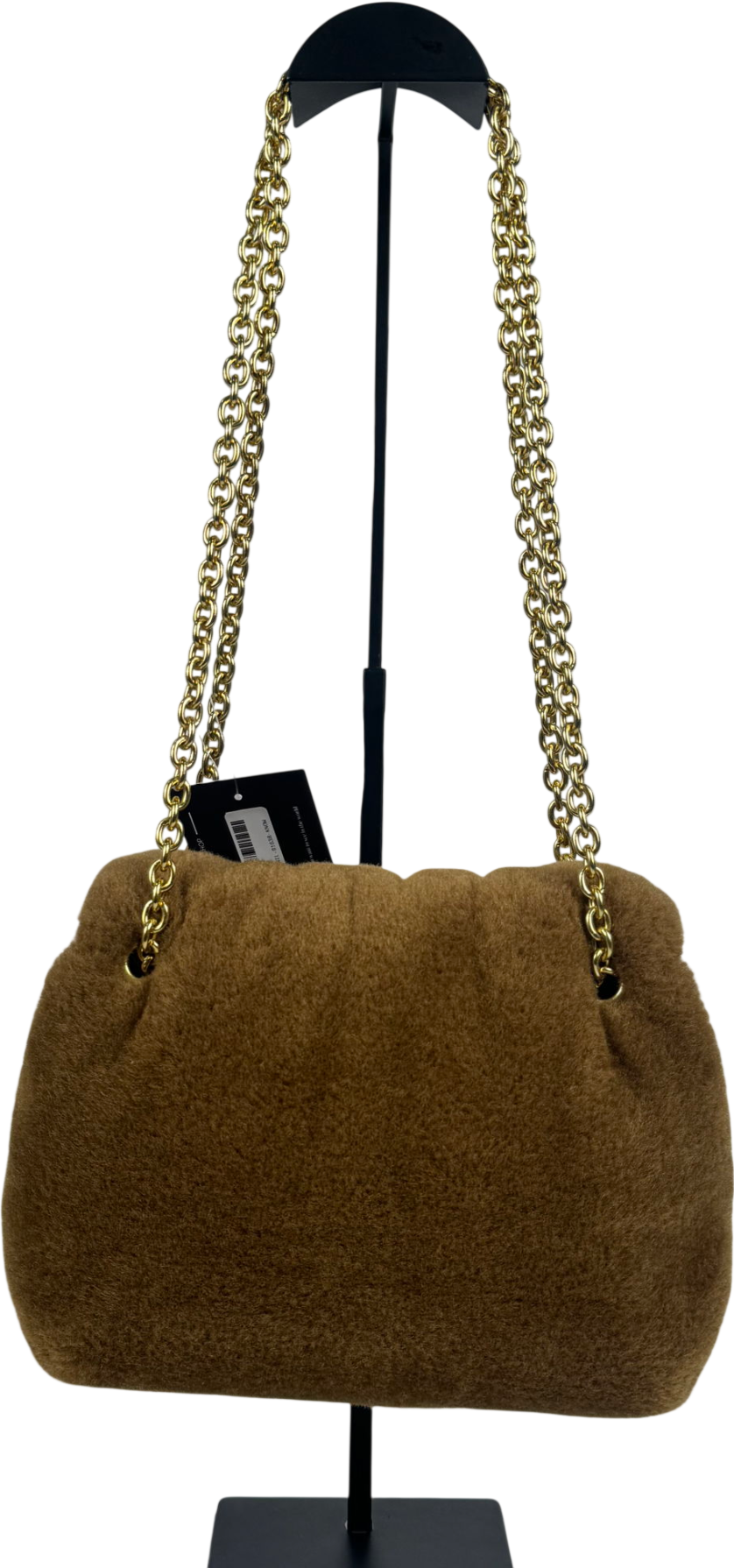 MANGO Brown Faux Fur Crossbody Bag One Size