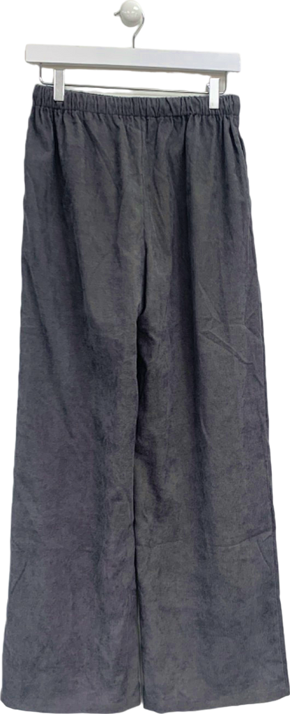 PrettyLittleThing Grey Wide Leg Trousers UK 8