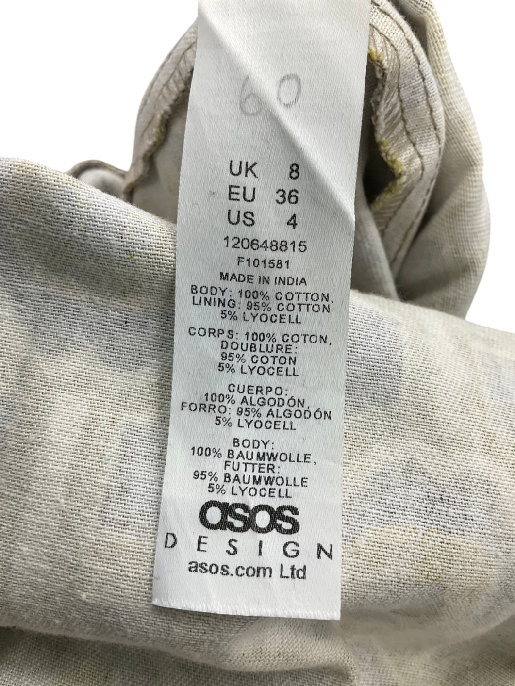 ASOS Green Retro Print Sleeveless Belted Flared Jumpsuit UK 8