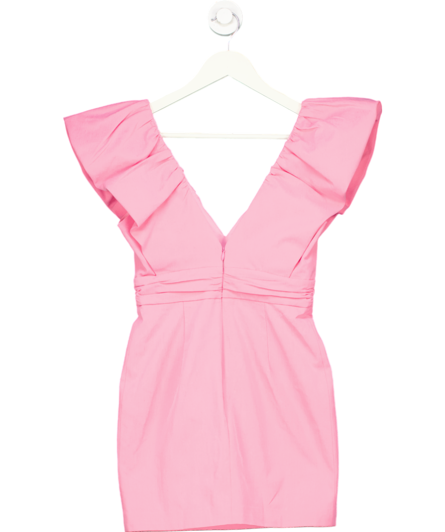 Elle Zeitoune Pink Destiny Fitted Mini Dress UK 6