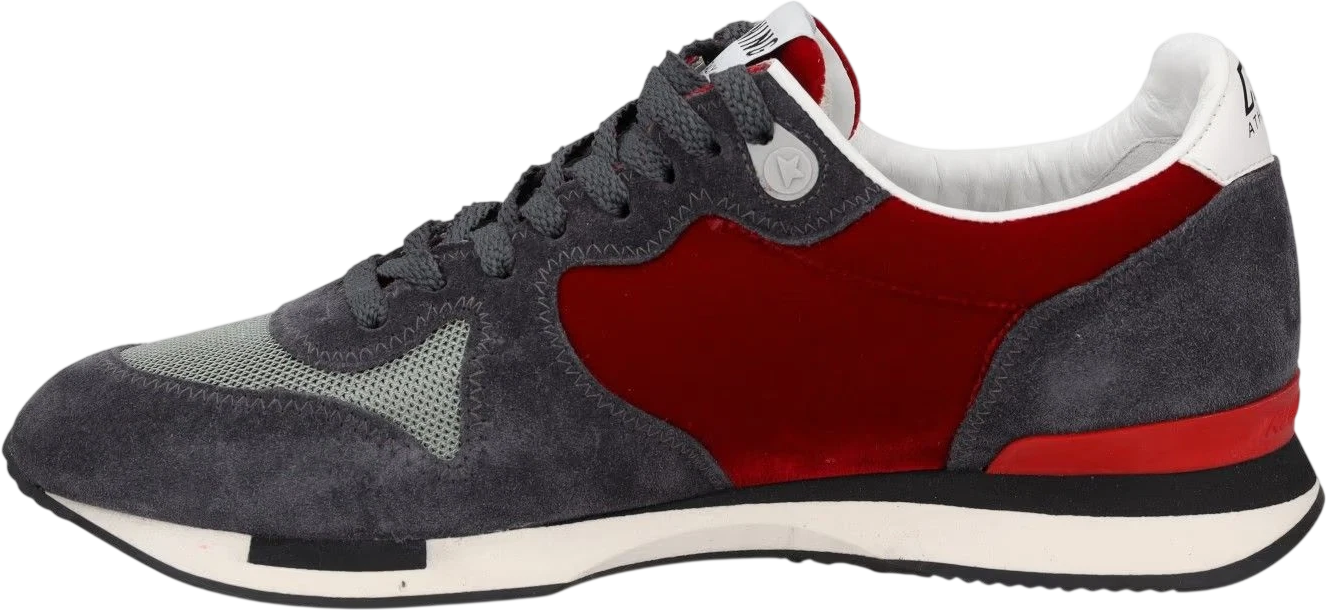 GOLDEN GOOSE Col P3 Star Red Velvet /black Star Running Trainers UK 7 EU 40