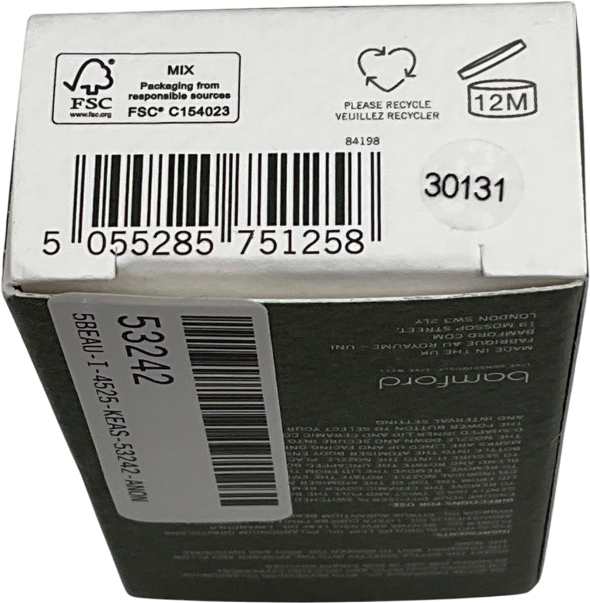 bamford White Atomiser Diffuser Oil, Eucalyptus & Peppermint One Size