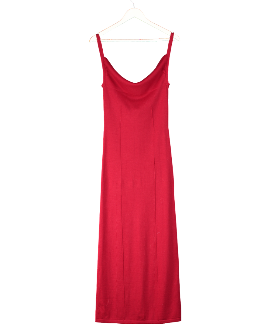 Reformation Red Gaia Regenerative Merino Sweater Dress UK S