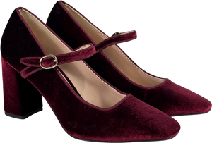TUCKERNUCK Oxblood Velvet Julia Heels US10 UK 8 EU 41