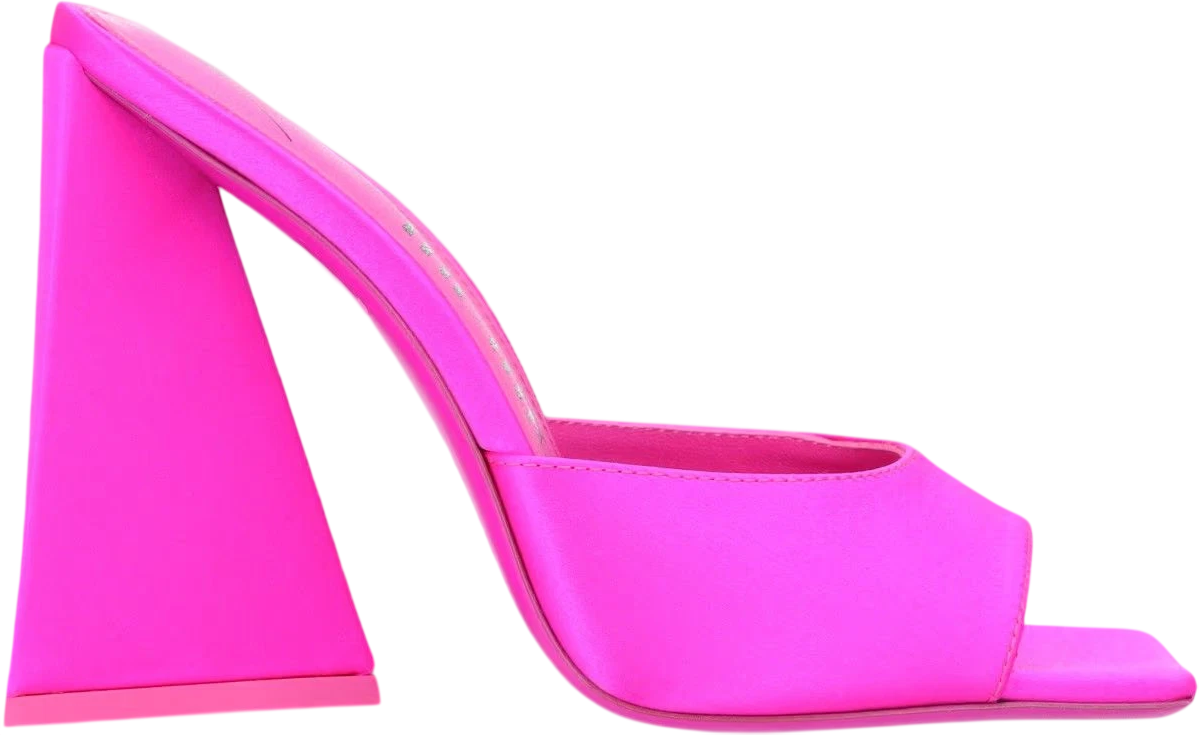 THE ATTICO Pink Satin 85mm Devon Sandals UK 4 EU 37