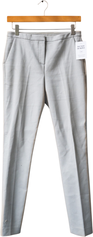 REISS Light Grey Tapered Cigarette Trousers UK 6
