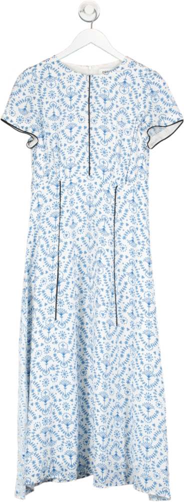 Cefinn Blue Nina Silk Blend Dress UK 10