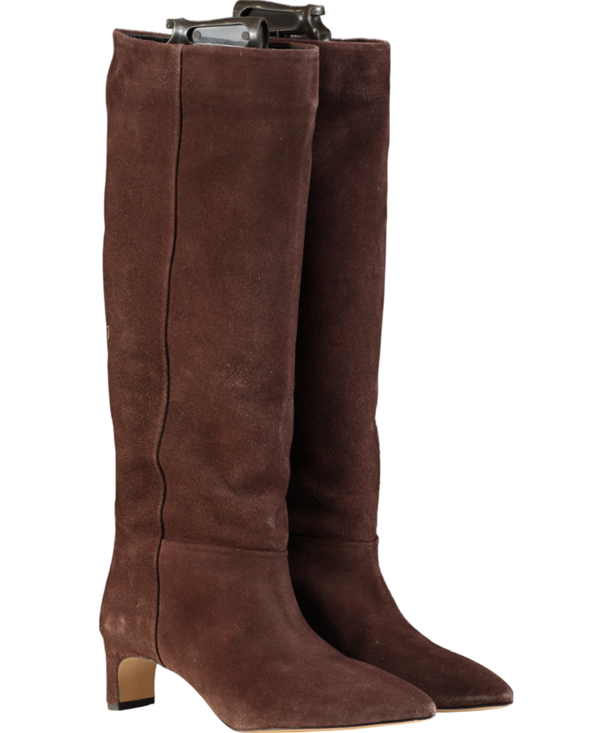 & Other Stories Brown Pointed-toe Knee-high Boots UK 7 EU 40 👠