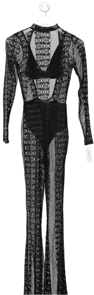 ASOS Black Crochet Jumpsuit UK 6