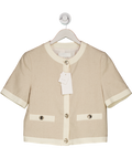 ZARA Cream / Beige Linen Jacket With Gold Buttons UK S