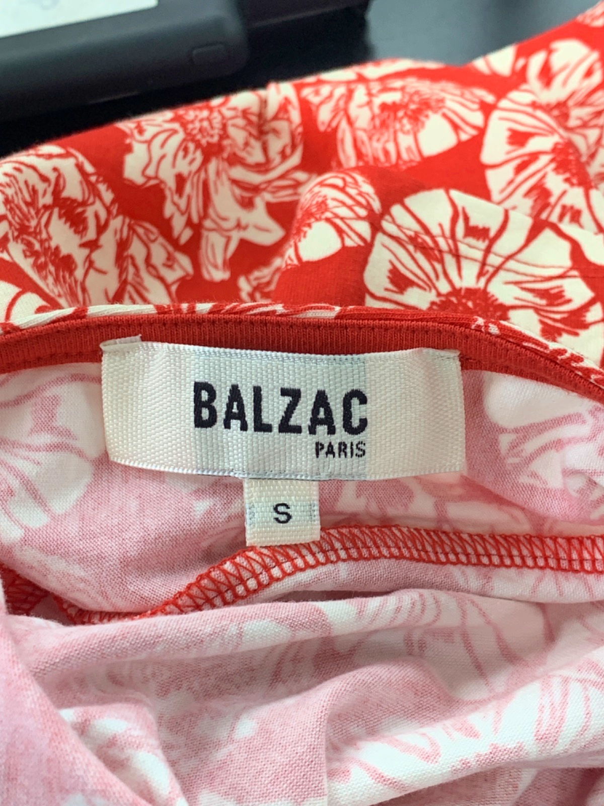 Balzac Red Floral Bodysuit UK S