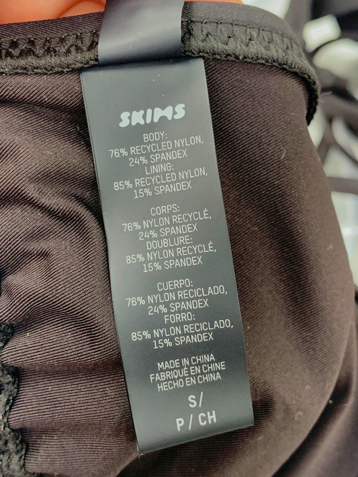 SKIMS Black Triangle Bikini Set UK S/XS