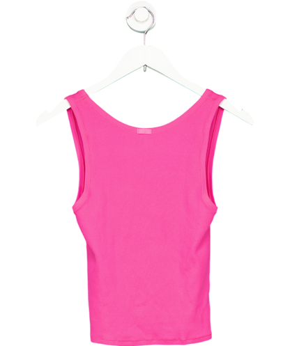 SKIMS Pink Cotton Rib Tank UK XL