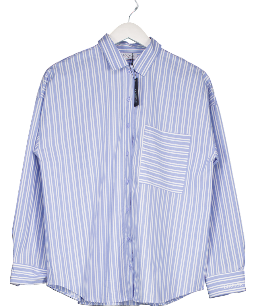 LOUNGE Lounge Apparel Blue Striped Shirt UK S