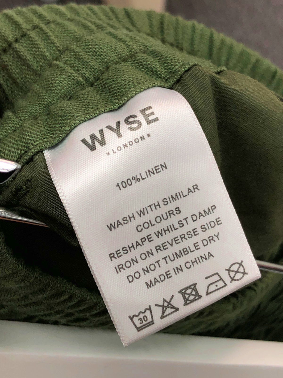 WYSE Green Linen Trousers UK 8