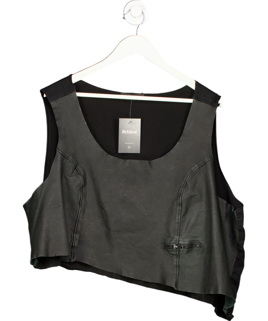Vincenzo Allocca Black Leather Top UK XXL
