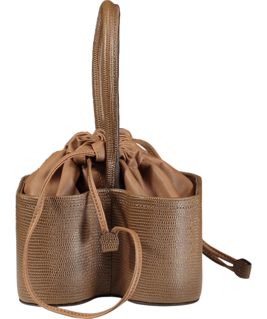 Song Ryoo Brown Curvy Top Handle Bucket Bag