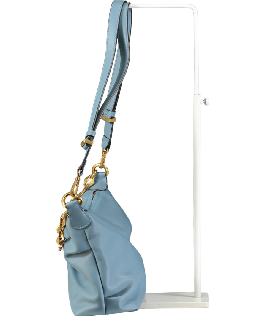 Jimmy Choo Blue ‘diamond’ Leather Hobo Shoulder Bag